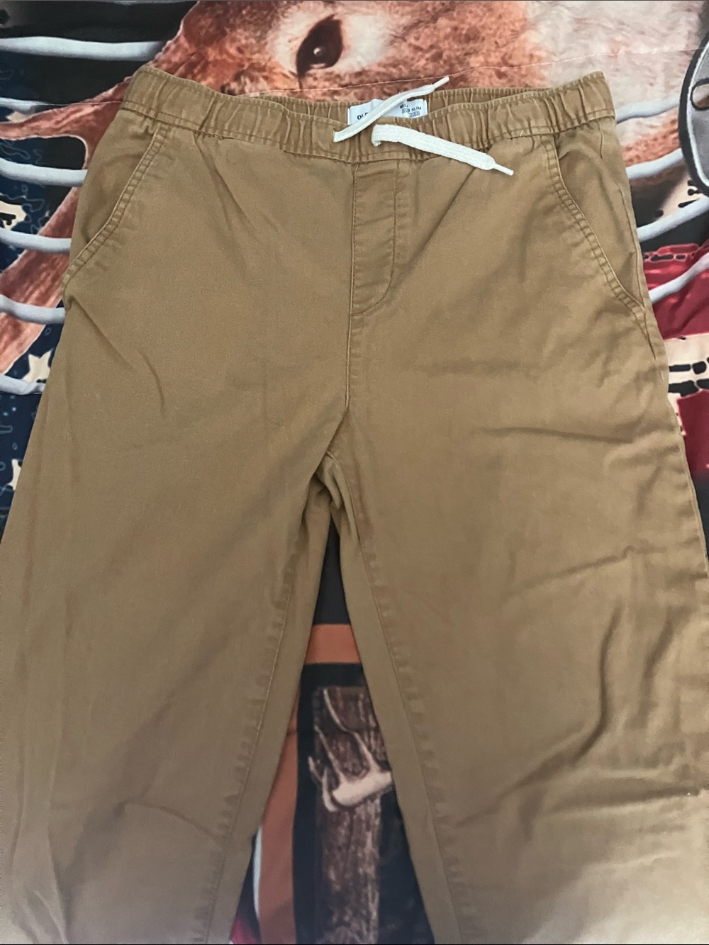 Old Navy Kids Tan Drawstring Chinos